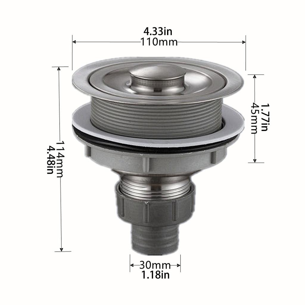 Universeller Spülenablaufstopfen Edelstahl Korbsieb Spülenstöpsel Küche Verstopfungsfreier Spülenkorb Ablauf Sieb