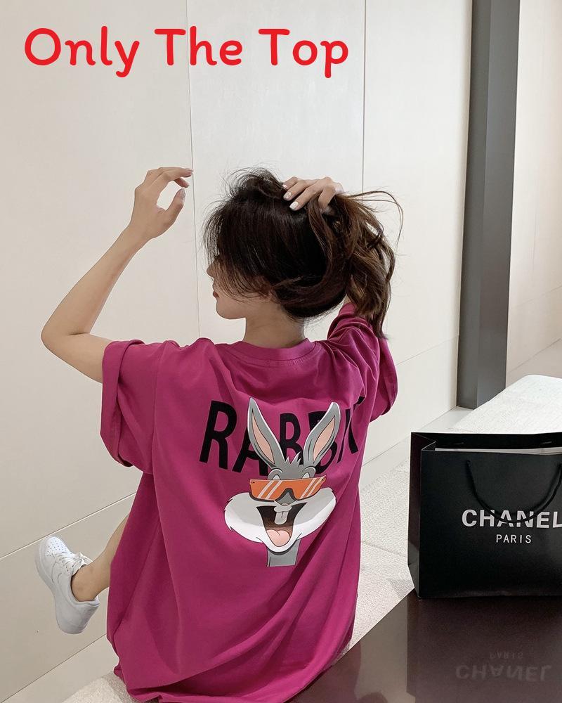 Anime Cartoon Cotton T Shirt For Women Summer Loose Fit Short Sleeve Casual Wear