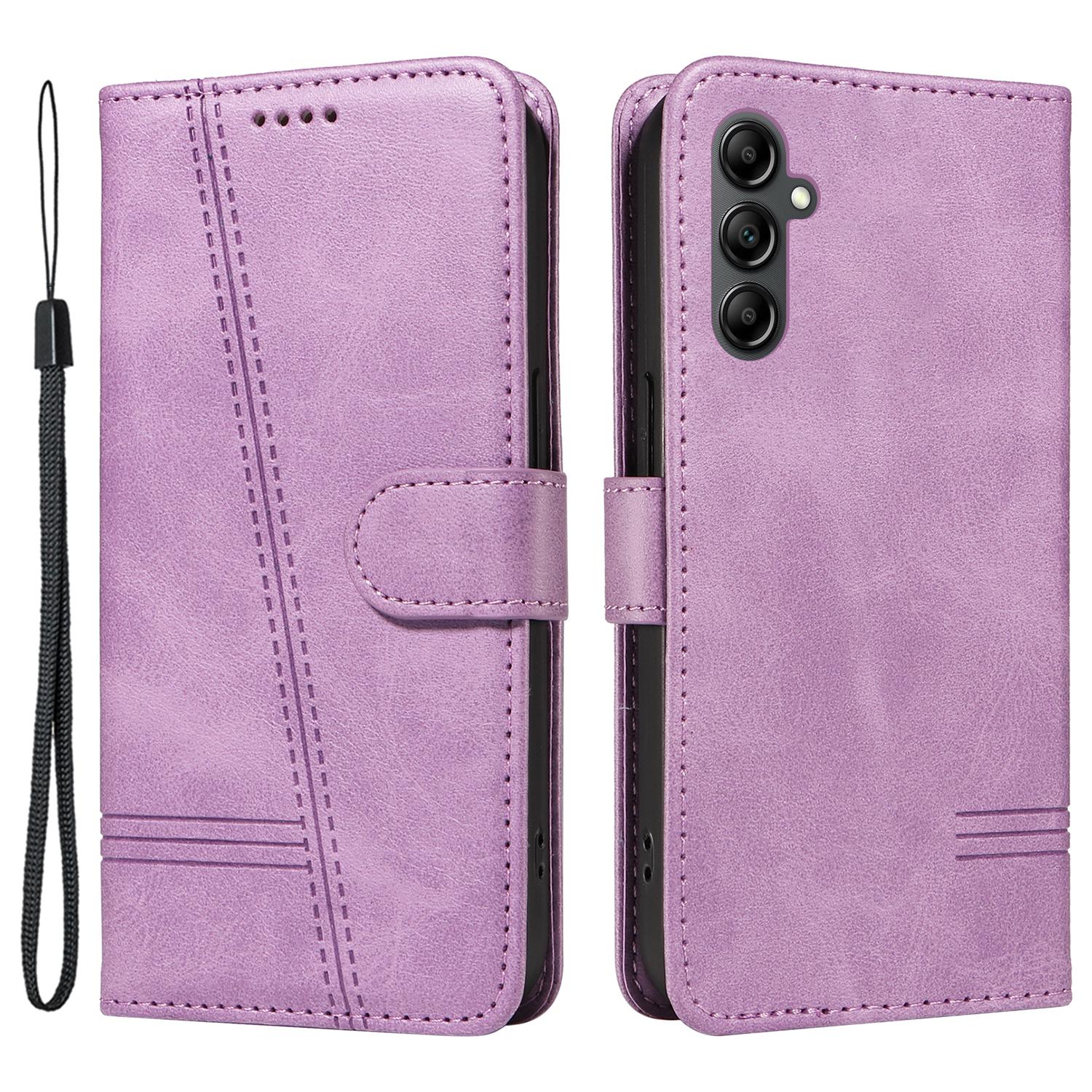 

For Samsung Galaxy A35 5G Case Leather Wallet Shockproof Phone Cover Light Purple
