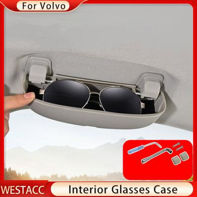 ABS Auto Brillenetui Sonnenbrille Sonnenbrille Halter Fall für Volvo XC40 XC60 S60 Aufbewahrungsbox Auto Brillen