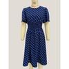 Damen Frühling und Sommer Neue Elegante Polka Dot Kurzarm Kleid Bereich Taille Schlank Kleine Schaukel A-linie Kleid Frauen