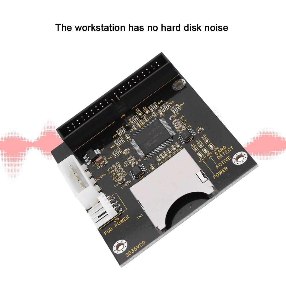 SD Card to IDE Interface Adapter Card Converts SD Memory Card to Male IDE Hard Disk Drive Adapter Converter Card Secure Digital Converter 3.5" 40-Pin
