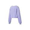Lining Fitness Series Letter Print Loose Round Neck Pullover Sweatshirt Women Sweatshirt Purple AWDS038-4
