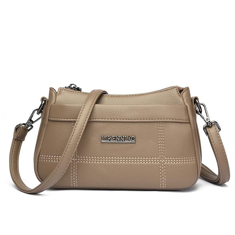 Bag 2025 New Atmospheric High-end Soft Leather Middle-aged Women's Bag Mother Bag Commuting Large-capacity Shoulder Messenger Bag