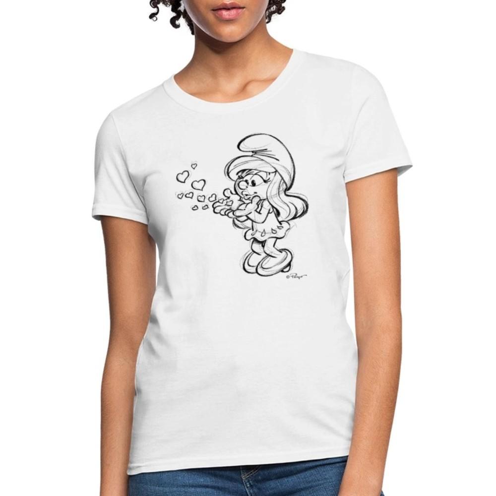 

Loving Smurfette Blowing Kisses - The Smurfs Heartfelt Design Women s T-Shirt 2XL