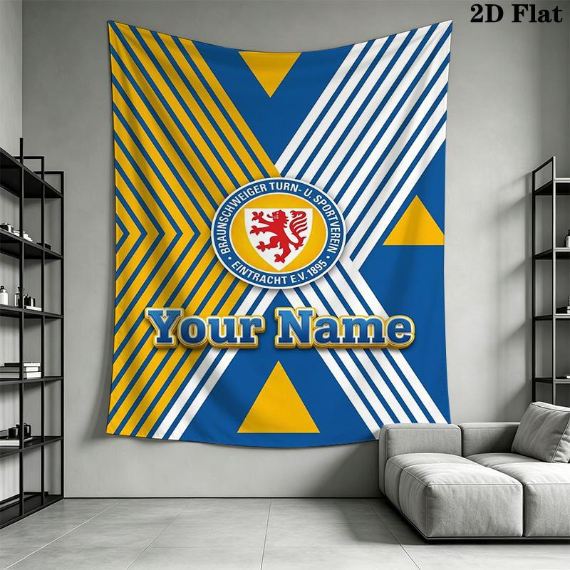 Name Custom Eintracht Frankfurt logo Wall Tapestry Aesthetic Wall Hanging Printed Fabric Blanket Decorative Tapestries for Bedroom Living Room Home De