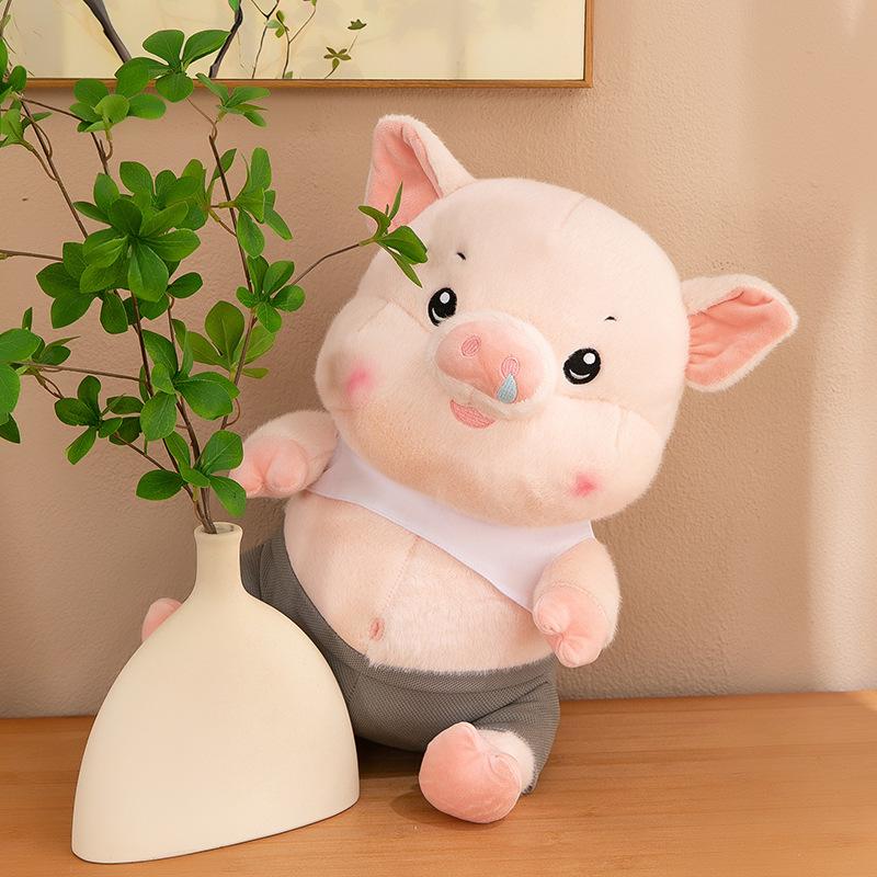 New Style of Silly Pig Plush Toy Cute Little Pig Doll Children's Birthday Gift Pillow