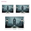 2D Victorian Dark City Backdrop 2D Clock Tower Street Lamp Photo Background for Photo Booth Props