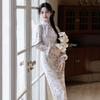 Purple velvet national style Suzhou long-sleeved improved cheongsam winter thick women's new Chinese 1011 new retro autumn and winter
