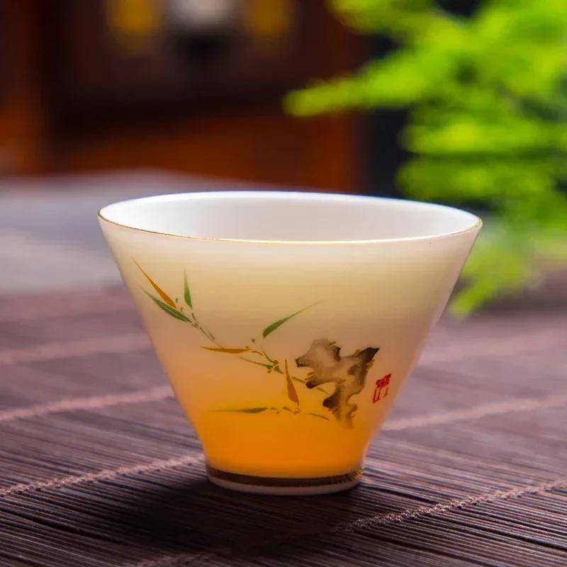 Butik Suet Jade Keramika Šálek Cestovní Meditační Šálek Osobní Čajová Miska Ručně vyrobená Čajová sada Příslušenství Pu'er Master Cup