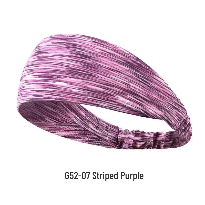 Спортивная повязка на голову Tingbai в фиолетовую полоску, 2 шт.