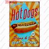 Pizza Metal Sign Plaque, Vintage Fast Food Tin Sign, Ice Cream Wall Decor, Hot Dog for Kitchen, Diner Bar, Bread Room Decor, WY4