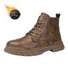 Winter Warm Plush Men's High-top Shoes Outdoor Hiking Shoes Cold Resistant Men's Ankle Boots Formal Short Boots Free Delivery