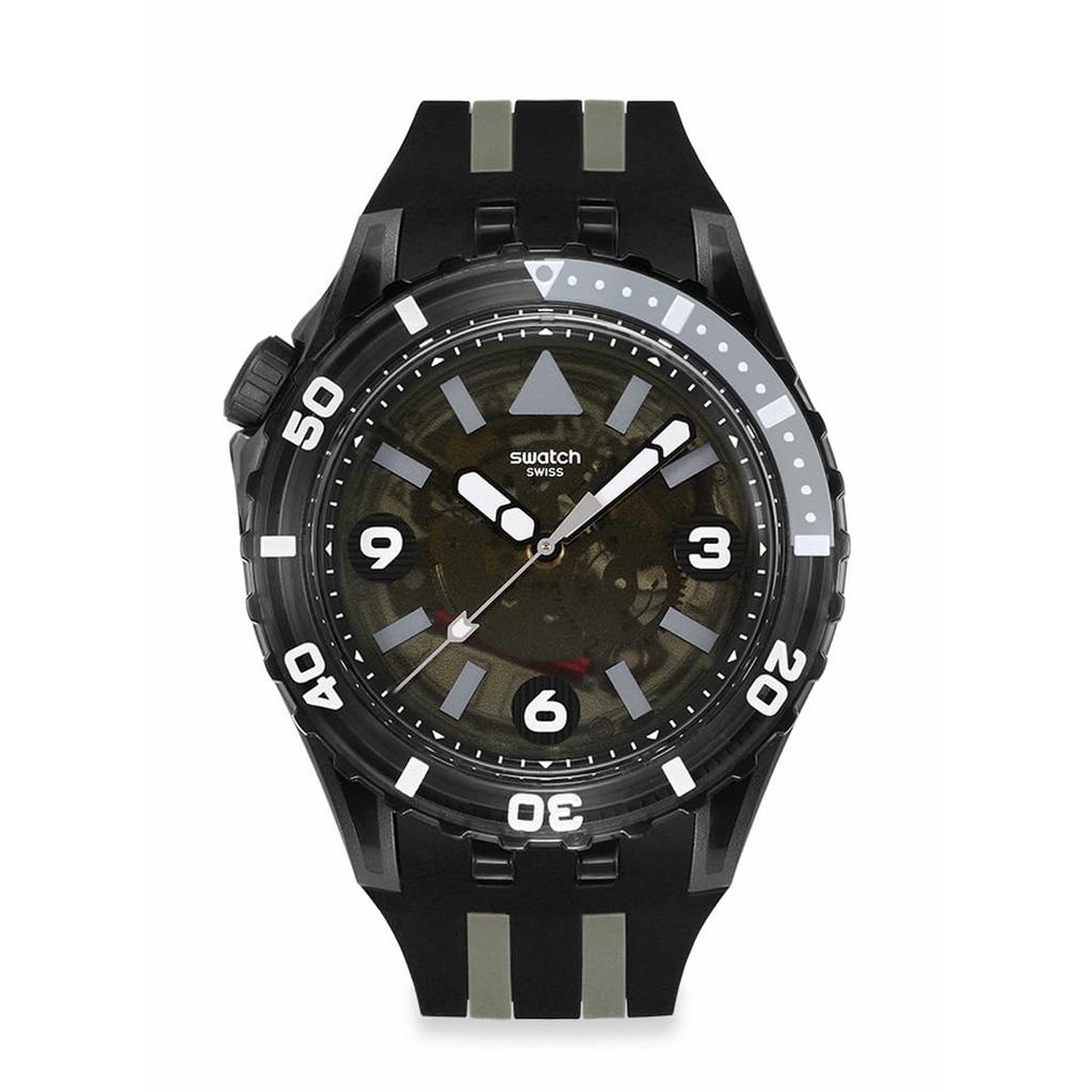 Swatch Herrenuhr „Black Sea Nettle“ SSCU09B100, Schwarz