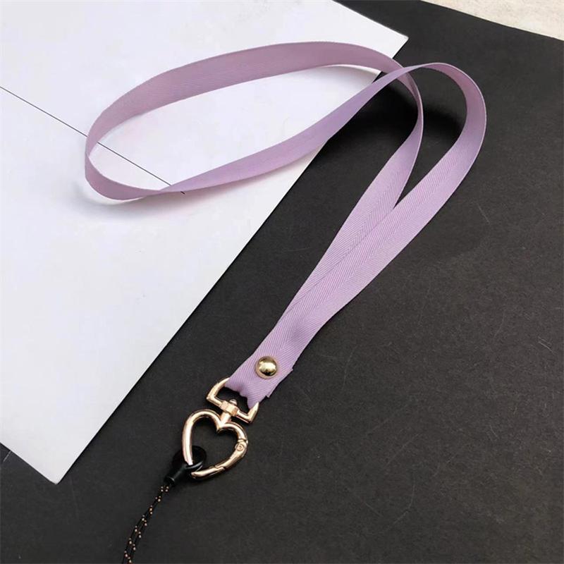 Webbing Diy Lanyard Love Mobile Phone With Keychain Lanyard Hanging Neck Color Webbing Key Rope Webbing