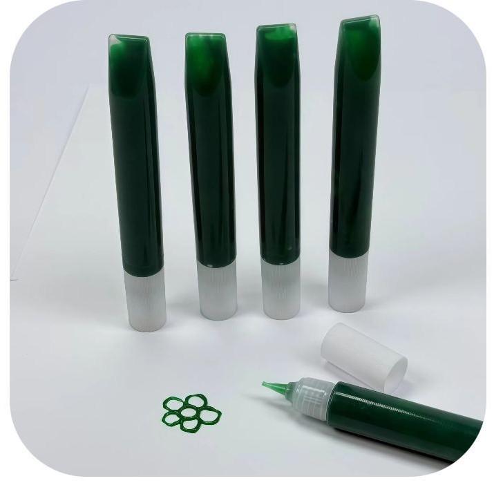 

Золотая и серебряная контурная ручка с 3D-тиснением для росписи стекла своими руками - полупрозрачная, акриловая, водостойкая 12ml зелёный