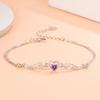 Angel Lover Heart Zirconia Bracelet: Women's Light Luxury Fashion Jewelry Gift for Girlfriend