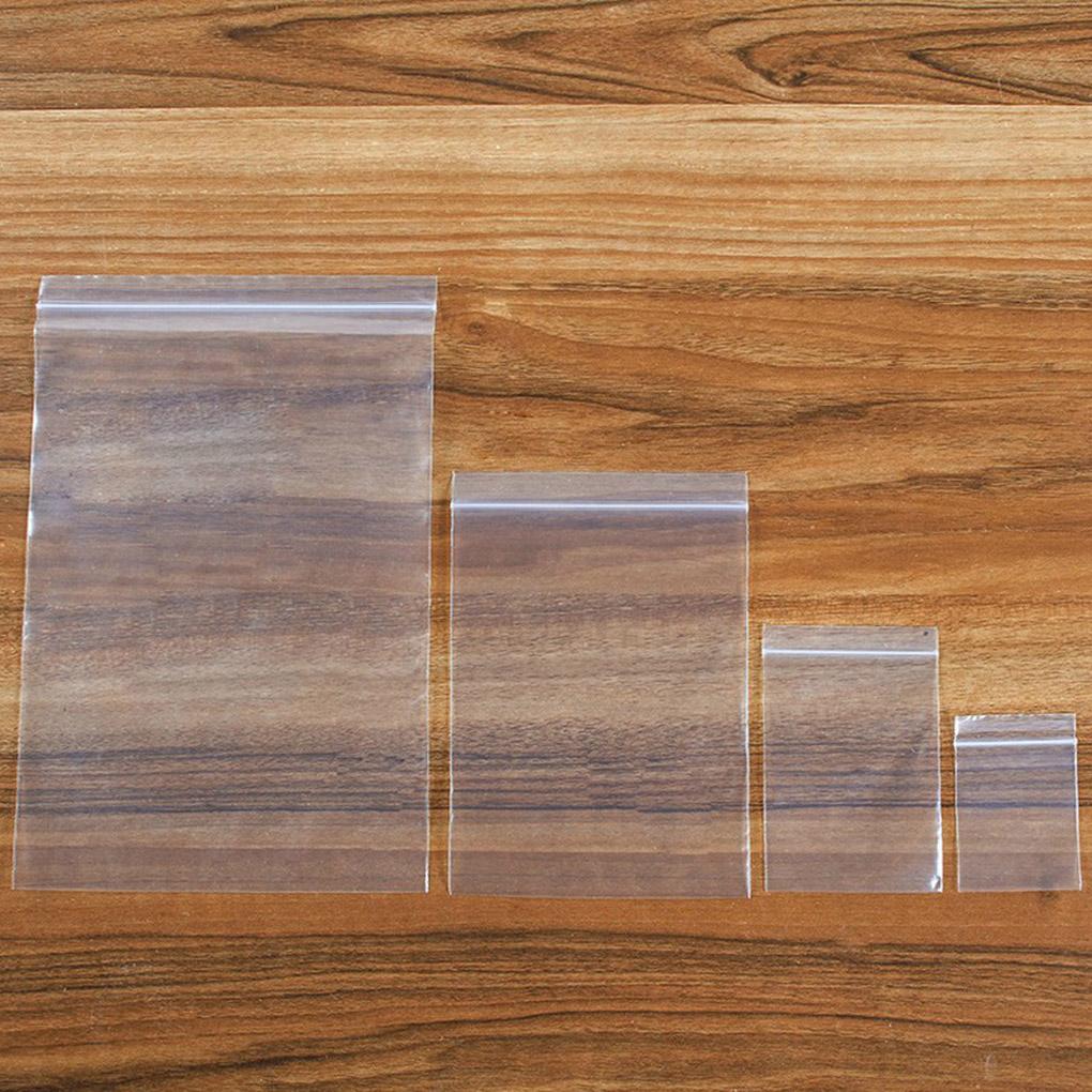 100pcs Bags Clear Food Storage Package Jewelry Packing Reclosable Vacuum Fresh Keeping Pouch