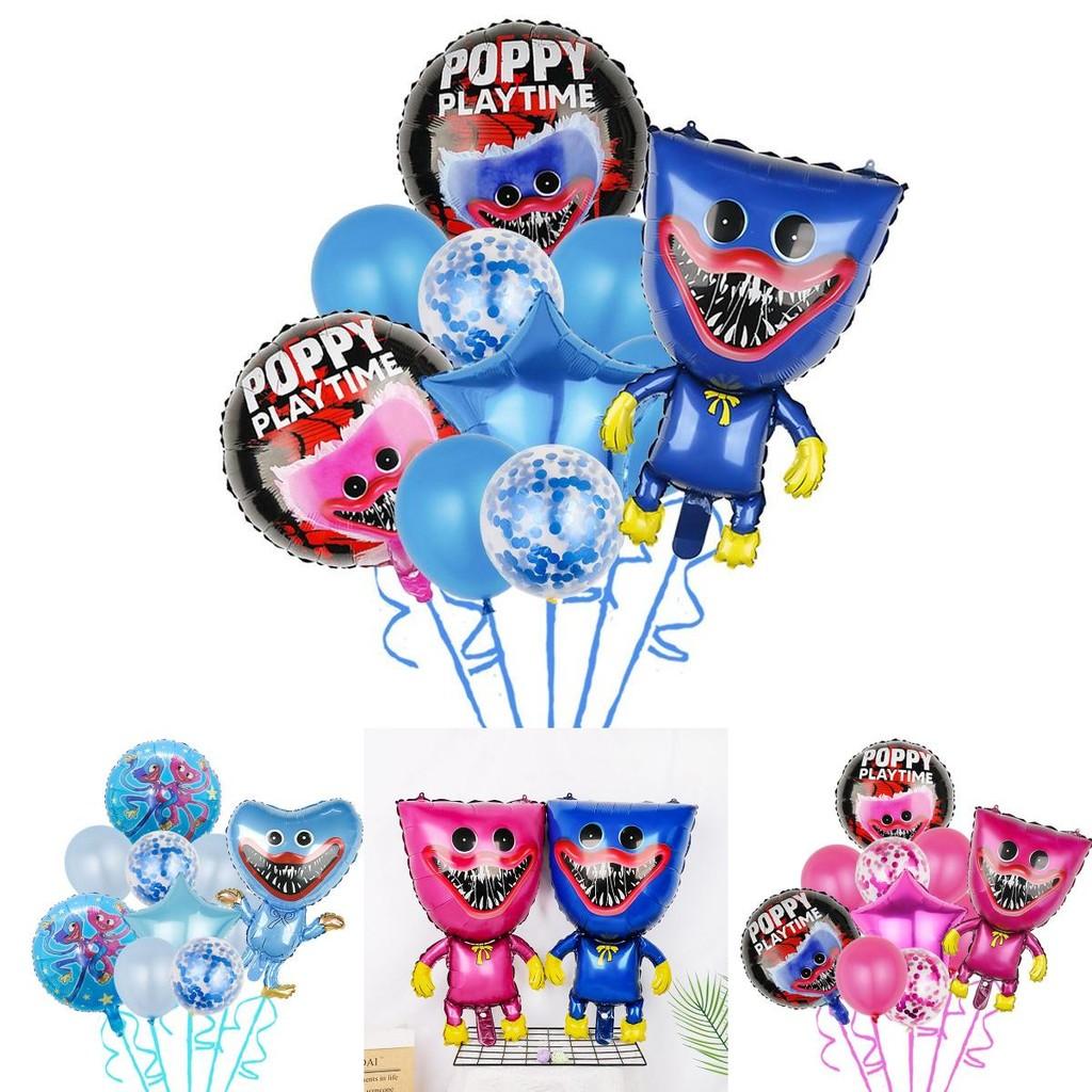 Bunte Poppy Playtime Partyballons mit Huggy Wuggy Ungiftig und sicher für Kinder und ältere Menschen