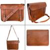 Echtleder Laptop Messenger handgemachte Vintage Tasche für Männer Frauen - Vollnarbenleder Laptop Satchel Büro Umhängetasche