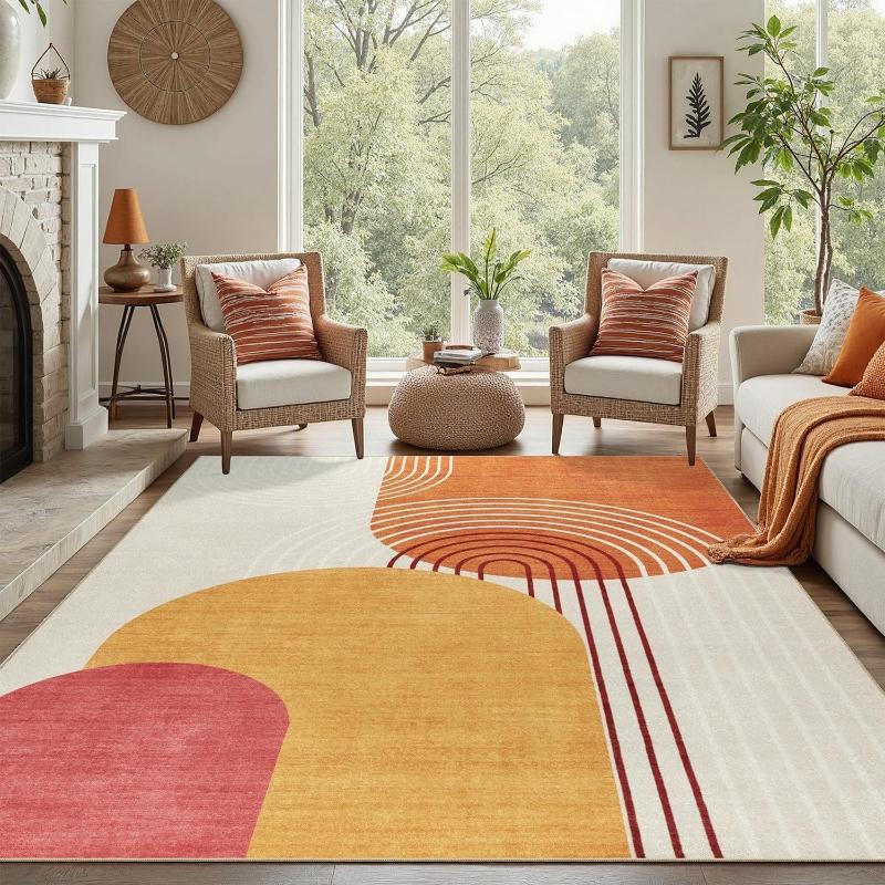 Carpet for Living Room Stain-resistant Wear-resistant Floor Mat Abstract Geometric Pattern Rug Large Size Home Decoration Rugs