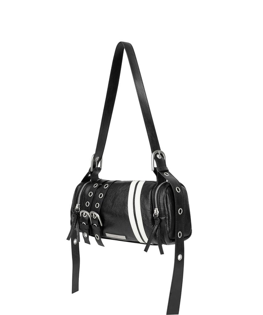 Illigo Line Buckle Cylinder Bag Black