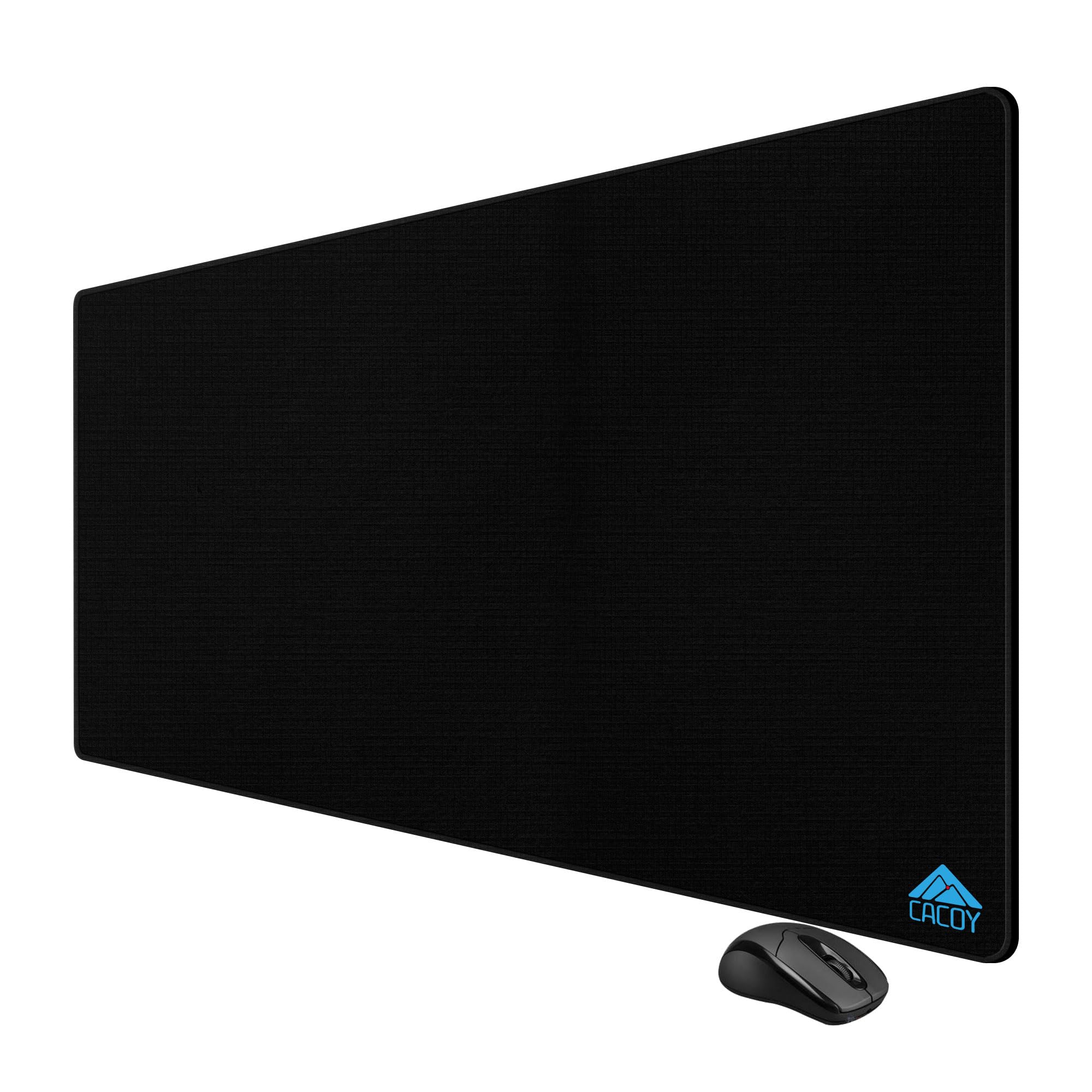 

Игровой коврик для мыши Cacoy 120 x 60 см Очень большой Коврик для компьютерного стола для клавиатуры и мыши Специальная текстурированная поверхность и прошитая черная подкладка, Подкладка, Нескользящая подкладка, Края, чёрный