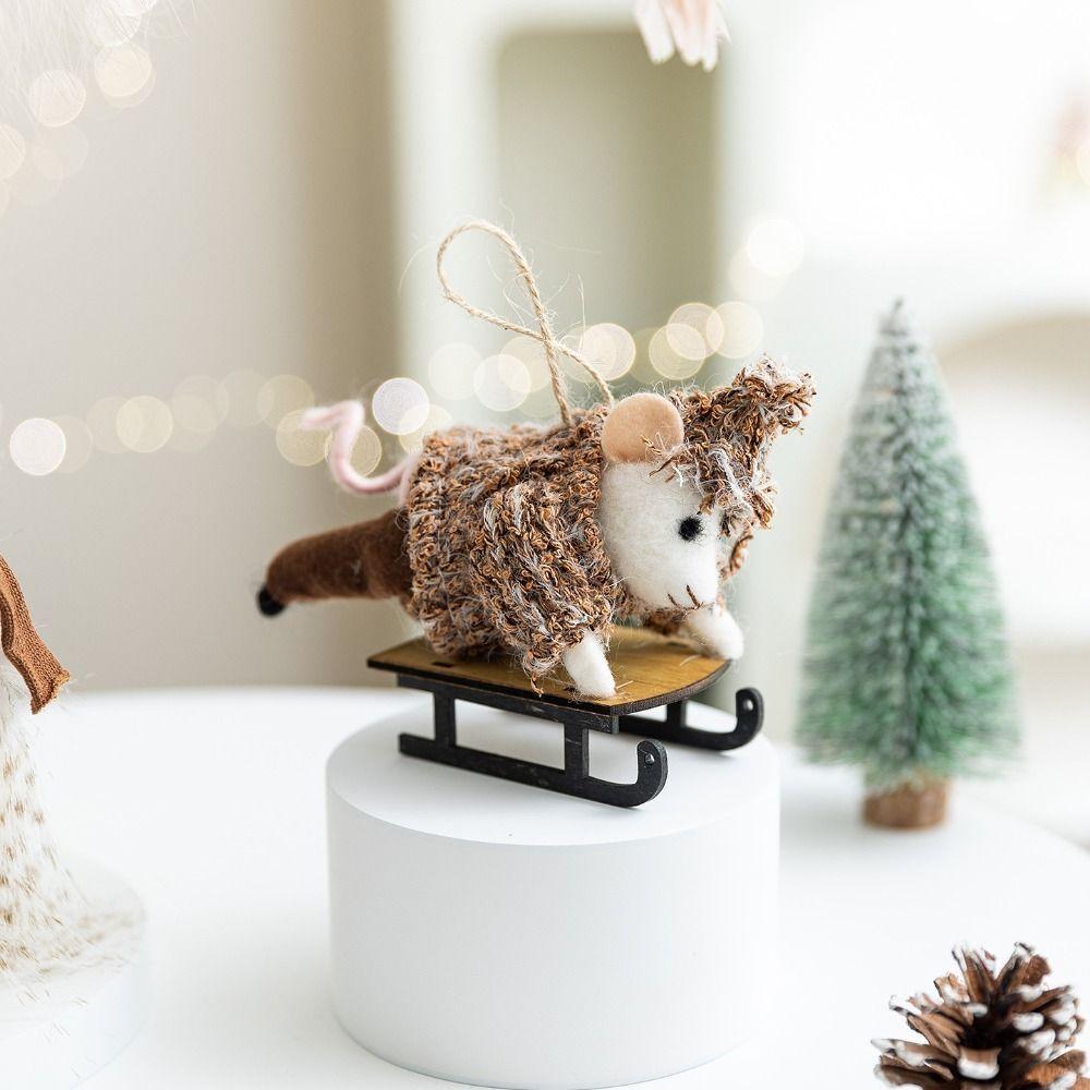 Felt Xmas Tree Pendants Cartoon Christmas Doll Pendant Simulation Owl Ornament  Holiday Decor