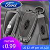Pegatina para Coche 2026 Funda de Piel para Llave de Coche Ford para Ford Fusion Edge Mustang Explorer Expedition Bronco Ecosport Ranger F