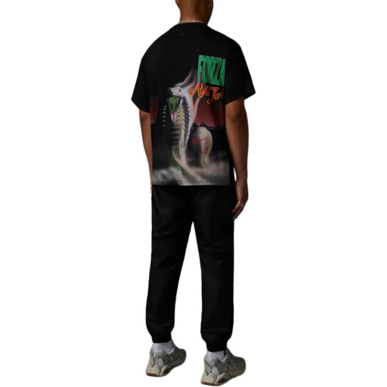 Nike Logo Crew Neck Pullover Short Sleeve T-Shirt Unisex Tops Black FD7932-010