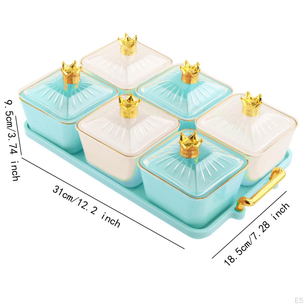 Appetizer Plate Nut and Candy Serving Tray Nuts with Compartment Divided Fruit Platter for