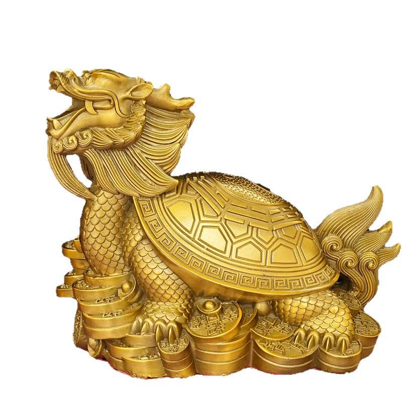 Pure Copper Dragon Turtle Home Decor - Bixi Baxia Wealth Attraction Ornament
