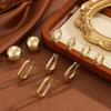 Exquisite Gold-Plated Stud Earrings: Light Luxury, High-End Design for Women, Perfect for Autumn/Winter.