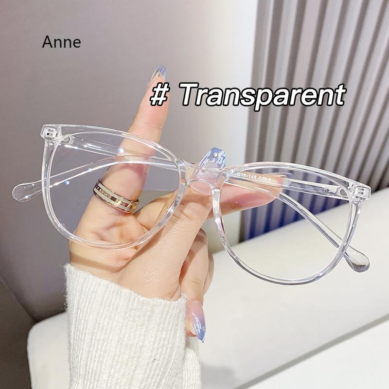 Korean Fashion Anti Blue Light Glasses Square Gradient Blue Frame Vintage Men Women Simple Design Eye Protection Eyewear