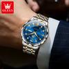 OLEVS Men Watches Trend Fashion Stainless Steel Original Automatic Mechanical Watch for Man Outdoor Casual Wear Waterproof Date