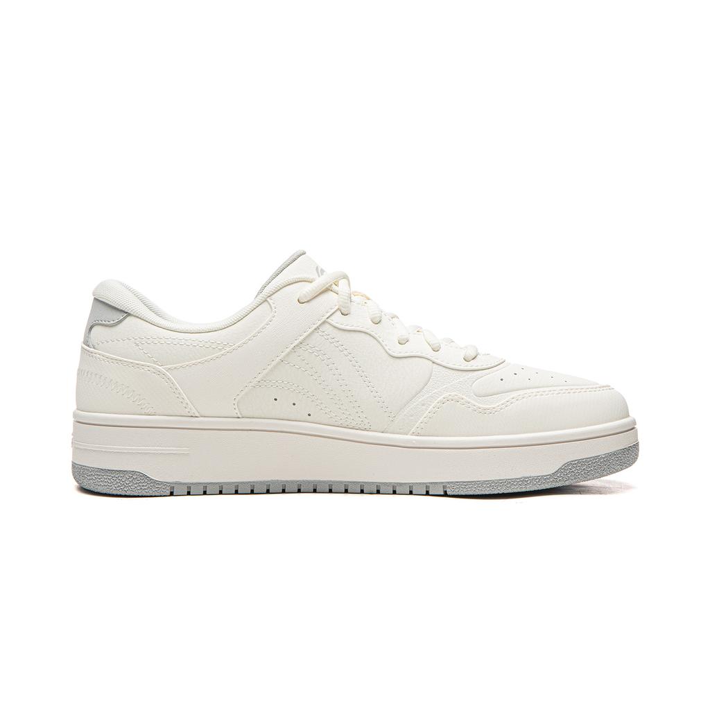 Li Ning Tianji Slip Resistant Cushioning Abrasion Resistant Height Increasing Low top Skateboard Shoes Men's White Gray AGCW065-8