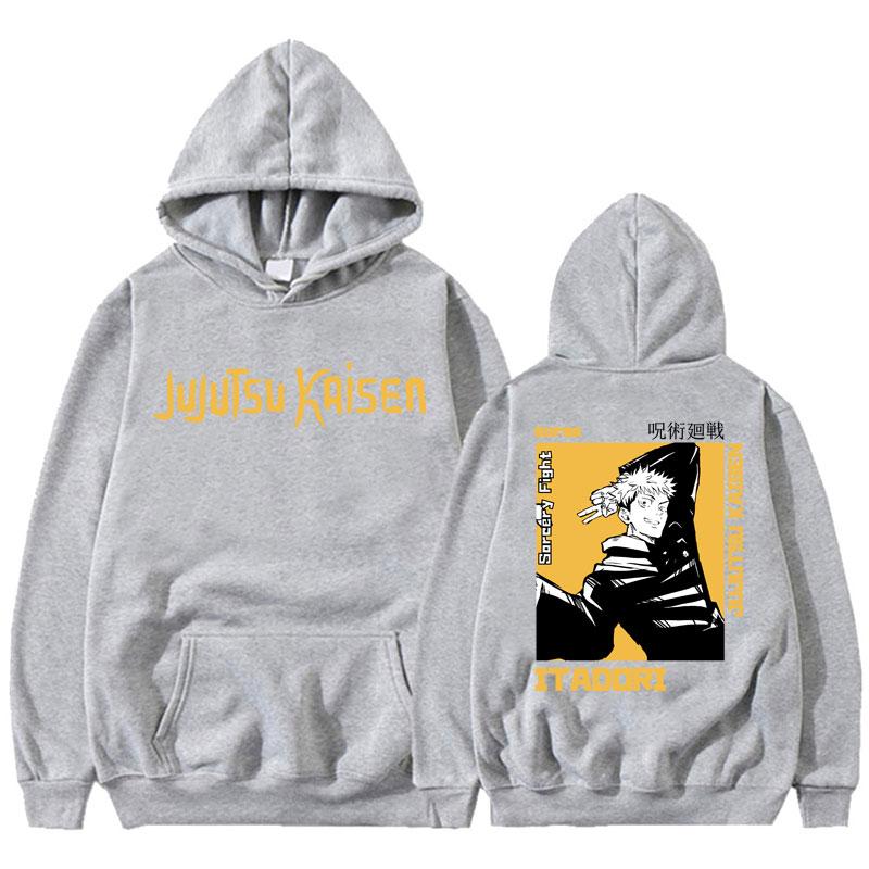 Japan Anime Jujutsu Kaisen Graphic Hoodies Itadori Yuji Oversized Hooded Vintage Long Sleeves Cotton Hoodie Men Women Clothes