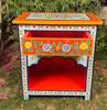 Wooden Painted Cabinet Storage Desk Side Table-Desk Painted Bedside Cabinet Nightstand Table For Home Decor Furniture-Desk Cupboard Storage