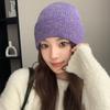 Warm hat women's autumn and winter fashion Symphony pullover, ear protector, wool hat, moisture and cold-proof knitted hat