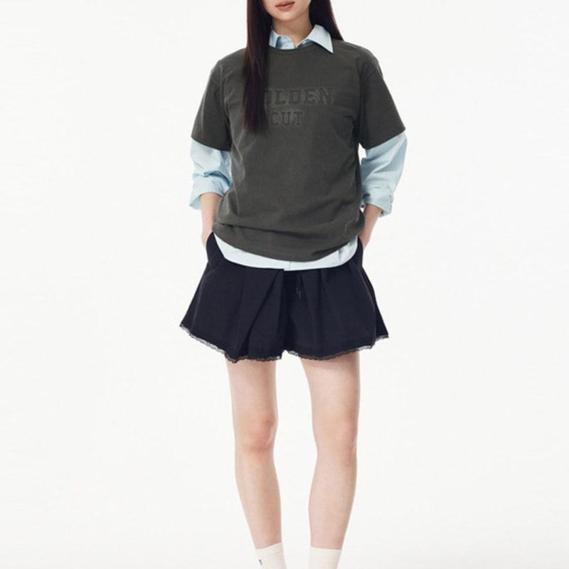 GCUT Honeycomb Collar Socks_Ivory 7215284202