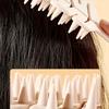 Leaf Shaped Silicone Hair Brush Long Handle Hollow Out Design for Wet And Dry Use Non-Damaging Scalp Massage Comb Cleaning Itch