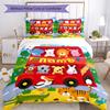 3pcs Custom Name Animals Bedding Set Duvet Cover Closure Includes 1 Duvet Cover & 2 Pillowcases, Soft and Comfortable for All Seasons.