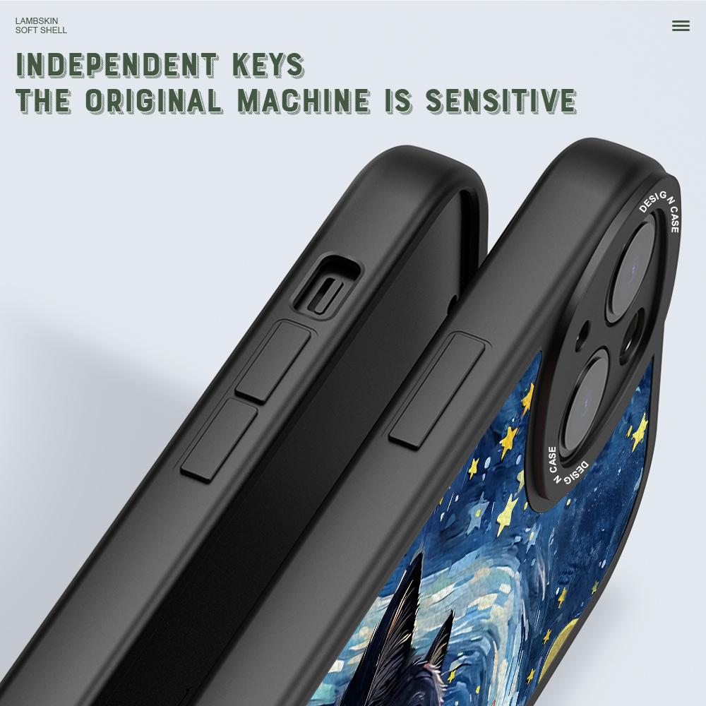 Cute Black Cat Pattern Full Lens Protect PU Leather Phone Case for iPhone 15 14 13 12 11 Pro Max Huawei P30 Pro P40 Lite Vivo Y15 Y18 Y20 Y18