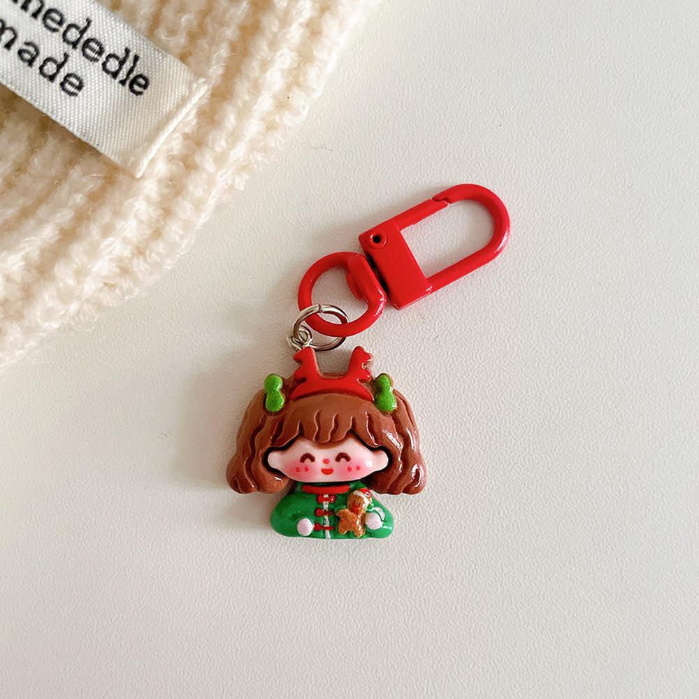 

Christmas Animal Keychain Cartoon Student Backpack Pendant Christmas Bunny Gift Bag Accessories Holiday Gift