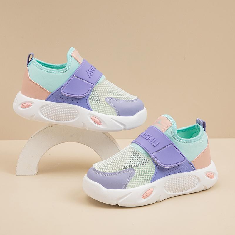 Kid Colorblock Casual Sneakers for Boys Girls Summer New Toddler Walking Shoes Hollowed-out Mesh Lightweight Kids Trainers
