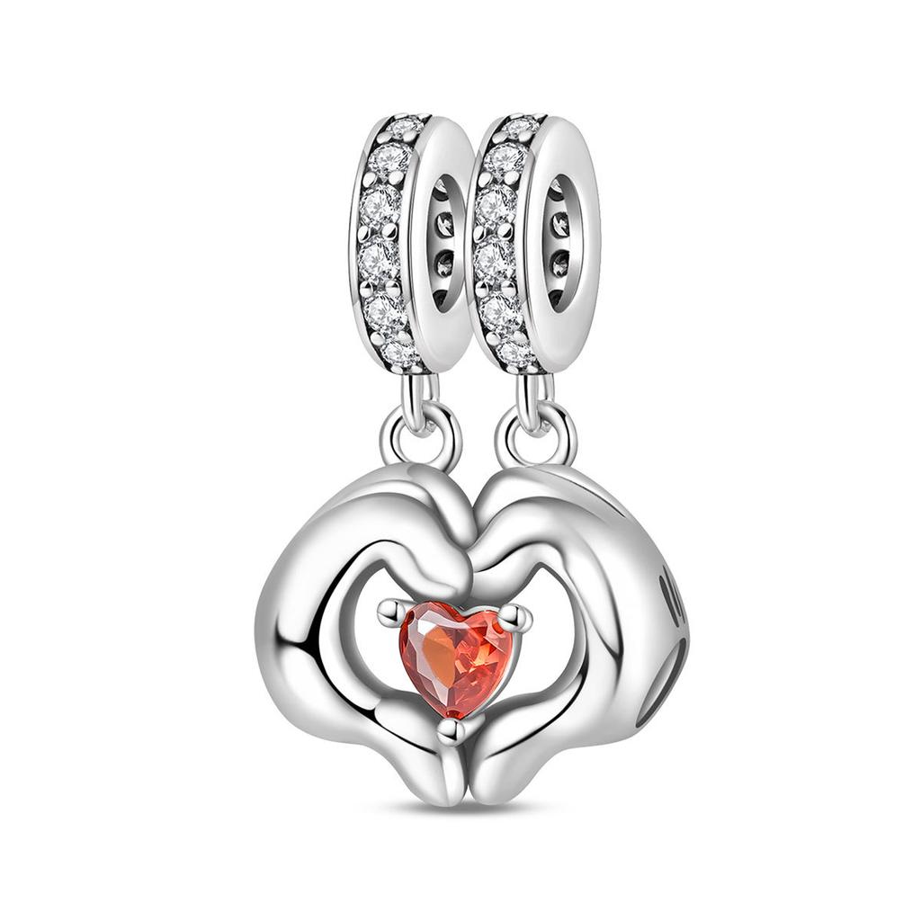 2026 Charm Heart Wings LOVE Charm Oil Drop DIY Jewelry Bracelet Accessories Women's 925 Silver
