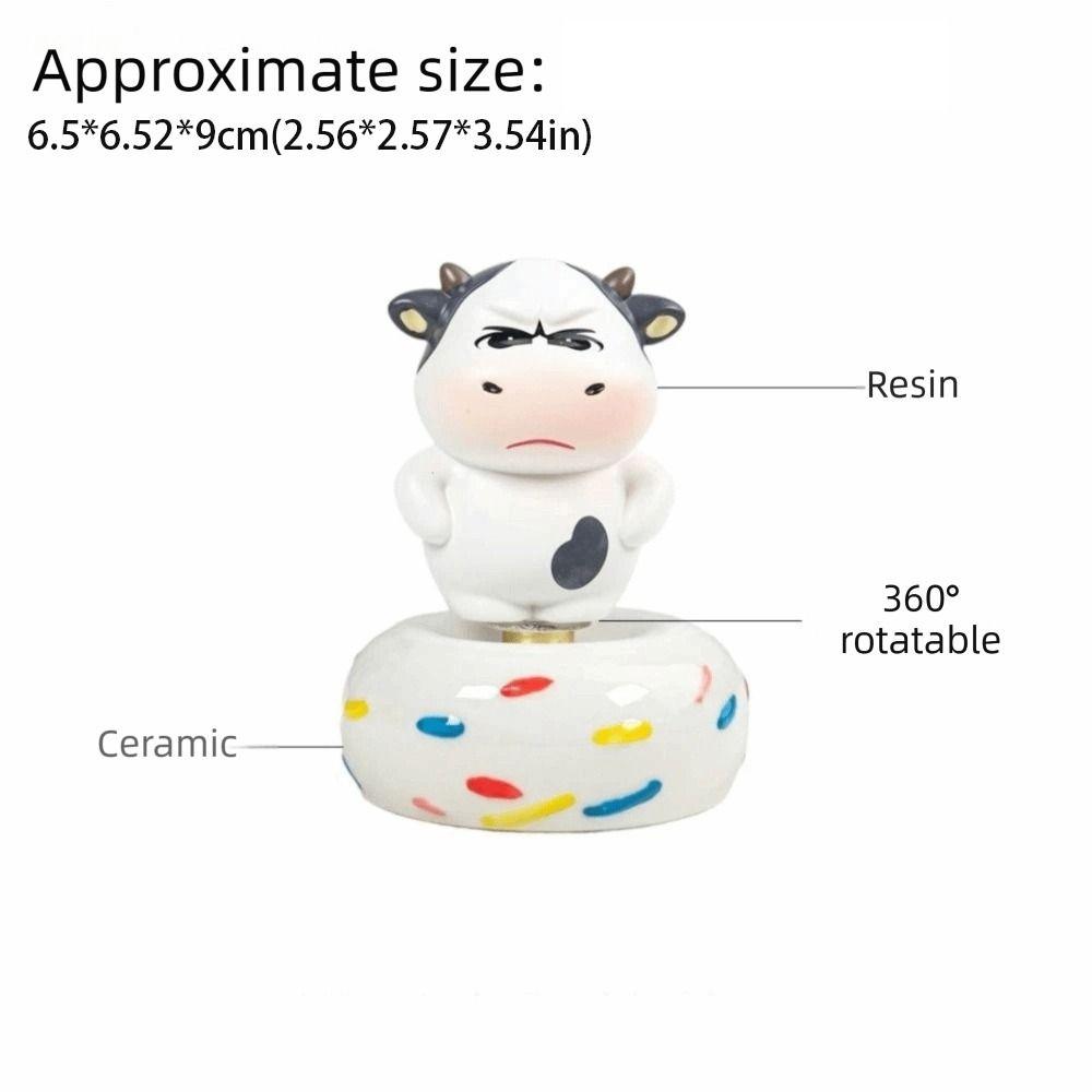 Aggrieved Grass Cow Figure Cute Center Console Decoration Calf Car Ornament Car