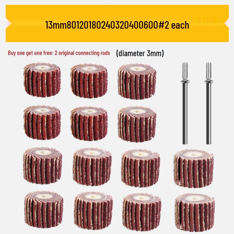Flap Disc Grinding & Polishing Wheel with Shank - Rust & Paint Removal Tool for Wood & Metal
