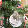 Clear Christmas Memorial Ornament Feather Ball, A Piece of My Heart is in Heaven, Christmas Tree Memorial Hanging Pendant Gift for Mom, Dad, Son,