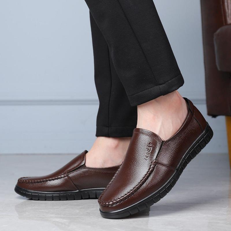 High-end Men's Business Casual Leather Shoes, One-pedal Lazy Shoes, Driving Shoes
